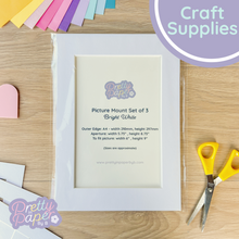Load image into Gallery viewer, A4 picture mounts white for picture 6" x 9"