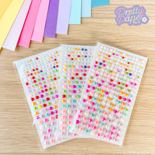 Load image into Gallery viewer, Three packs of adhesive pearl gem embellishments