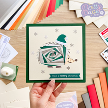 Load image into Gallery viewer, Woodland Christmas Craft Kit  | Iris Folding Xmas Card Kit | Beginners Card Making | Owl Hedgehog Robin