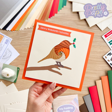 Load image into Gallery viewer, Woodland Christmas Craft Kit  | Iris Folding Xmas Card Kit | Beginners Card Making | Owl Hedgehog Robin