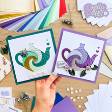 Load image into Gallery viewer, Iris fold teapot cards
