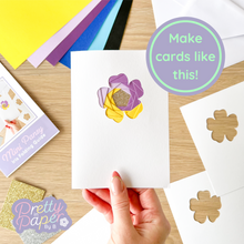 Load image into Gallery viewer, Make cards like this - pansy card