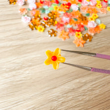 Load image into Gallery viewer, Mini Mix Autumn Flower and Leaf Embellishments (250 pack) | Multicolour 3D Fall Flowers and Leaves | Card Making