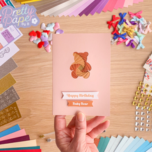 Load image into Gallery viewer, Baby Bear Mini Iris Folding Pattern PDF & SVG | Beginner Printable Download | Cut File | Card Making Template