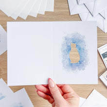 Load image into Gallery viewer, Baby Penguin Card Apertures A6 (Pack of 6) | PRINTED White Card Blanks & Envelopes x6 | Christmas