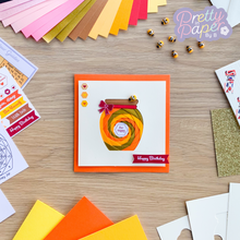 Load image into Gallery viewer, Honey pot iris fold card