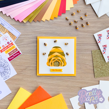 Load image into Gallery viewer, Bee hive iris fold card