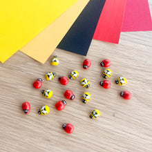 Load image into Gallery viewer, Wooden Bee & Ladybird Self-adhesive Embellishments | Card Making