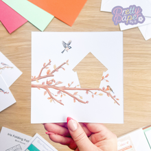 Load image into Gallery viewer, Bird House Card Aperture - Autumn Embellishments