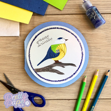 Load image into Gallery viewer, Bird Iris Folding Pattern PDF & SVG x 2 | Robin Iris Folding Template Beginner | Printable Download | Garden Bird Card Making Template | Blue Tit
