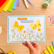 Load image into Gallery viewer, Brimstone Butterflies Iris Folding Card