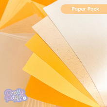 Load image into Gallery viewer, Buttercup yellow and orange paper pack