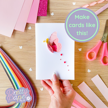 Load image into Gallery viewer, iris fold butterfly wing card