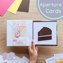 Load image into Gallery viewer, Cake slice aperture card pack