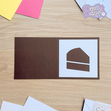 Load image into Gallery viewer, aperture on brown card blank