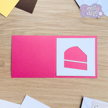 Load image into Gallery viewer, aperture on pink card blank