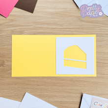 Load image into Gallery viewer, aperture on yellow card blank