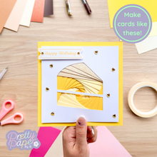 Load image into Gallery viewer, Make cards like this - iris folding lemon cake slice