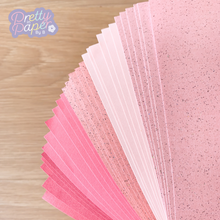 Load image into Gallery viewer, Candyfloss Paper Pack A5, 30 Sheets | Plain & Sparkle Paper Pad | Pink Craft Paper