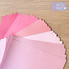Load image into Gallery viewer, Candyfloss Paper Pack A5, 30 Sheets | Plain & Sparkle Paper Pad | Pink Craft Paper