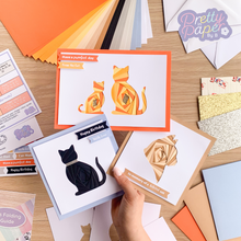 Load image into Gallery viewer, Cats Card Making Kit - makes three cards