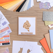 Load image into Gallery viewer, Brown tabby cat iris fold card