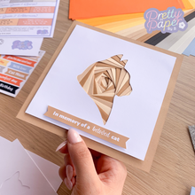 Load image into Gallery viewer, Brown iris fold cat card