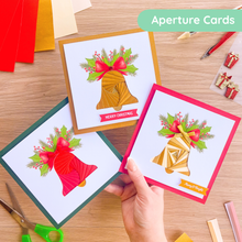 Load image into Gallery viewer, Christmas Bell Aperture Card Pack