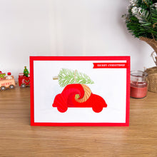 Load image into Gallery viewer, Classic Christmas Car Aperture Card (Pack of 3) | 3 x A5 PRINTED Apertures, Coloured Card Blanks & White Envelopes