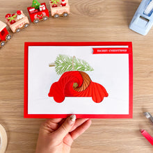 Load image into Gallery viewer, Classic Christmas Car Aperture Card (Pack of 3) | 3 x A5 PRINTED Apertures, Coloured Card Blanks & White Envelopes