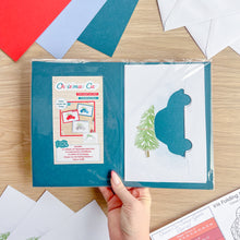 Load image into Gallery viewer, Classic Christmas Car Aperture Card (Pack of 3) | 3 x A5 PRINTED Apertures, Coloured Card Blanks & White Envelopes