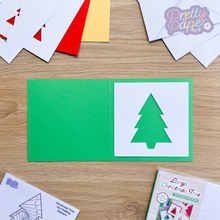 Load image into Gallery viewer, tree aperture on green card blank