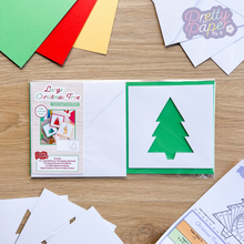 Load image into Gallery viewer, Large Christmas tree card aperture pack