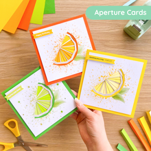 Load image into Gallery viewer, Citrus Fruit Wedge Aperture Card Pack