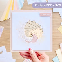 Load image into Gallery viewer, Clam Shell Iris Folding Pattern
