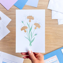 Load image into Gallery viewer, Cornflowers Aperture Card (Pack of 3) | 3 x PRINTED Apertures, Coloured Card Blanks & Envelopes | Intermediate