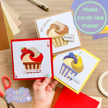 Load image into Gallery viewer, iris folding cupcake cards