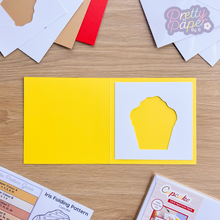 Load image into Gallery viewer, cupcake aperture on yellow card