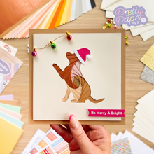 Load image into Gallery viewer, iris fold dog Christmas card