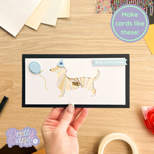 Load image into Gallery viewer, Cream iris fold sausage dog