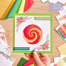Load image into Gallery viewer, Single iris fold bauble card