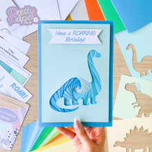 Load image into Gallery viewer, Diplodocus iris fold card