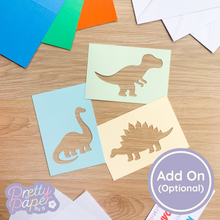 Load image into Gallery viewer, Dinosaur Card Making Kit | Iris Folding Craft Kit Beginners | Letterbox Craft Gift