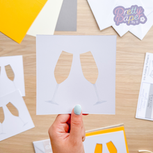 Load image into Gallery viewer, Double champagne glass aperture with printed glass stems