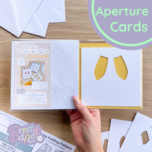 Load image into Gallery viewer, Double Champagne Glass Aperture Card (Pack of 3) | 3 x Apertures, Coloured Card Blanks & Envelopes