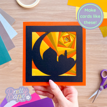 Load image into Gallery viewer, orange Eid Mubarak card