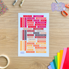 Load image into Gallery viewer, Various greetings in reds, browns creams and orange.