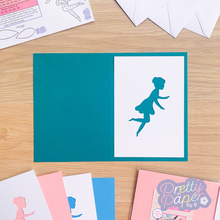 Load image into Gallery viewer, fairy aperture on teal card