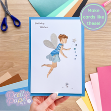 Load image into Gallery viewer, Fairy Aperture Card (Pack of 3) | 3 x Apertures, Coloured Card Blanks & Envelopes