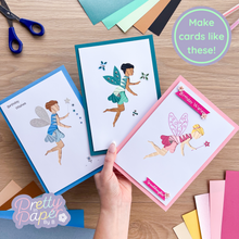 Load image into Gallery viewer, three iris fold fairy cards